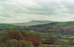 The view of the Brecon Beacons from Kites' Nest holiday cottage, click for larger image